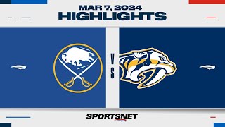 NHL Highlights | Sabres vs. Predators - March 7, 2024