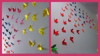 DIY || Make 3D Paper Butterfly for Wall Decoration Easily at Home || Home Decor || World of Artifact