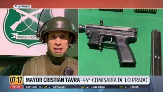 Detienen a hombre con subametralladora en Lo Prado | 24 Horas TVN Chile