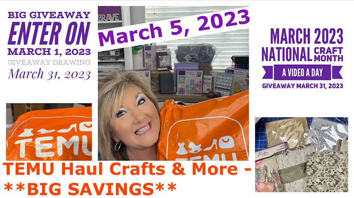March 5, 2023 National Craft Month | TEMU Haul Cra...