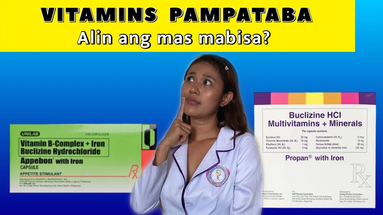 VITAMINS NA PAMPATABA AT PAMPAGANANG KUMAIN PROPAN WITH IRON vs