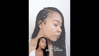 Knotless Bohemian/Goddess Box Braids Using The Crochet Method On Natural Hair #naturalhairstyles