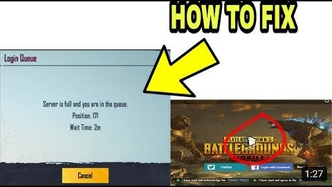 Server is full you are in queue problem?#pubgmobile