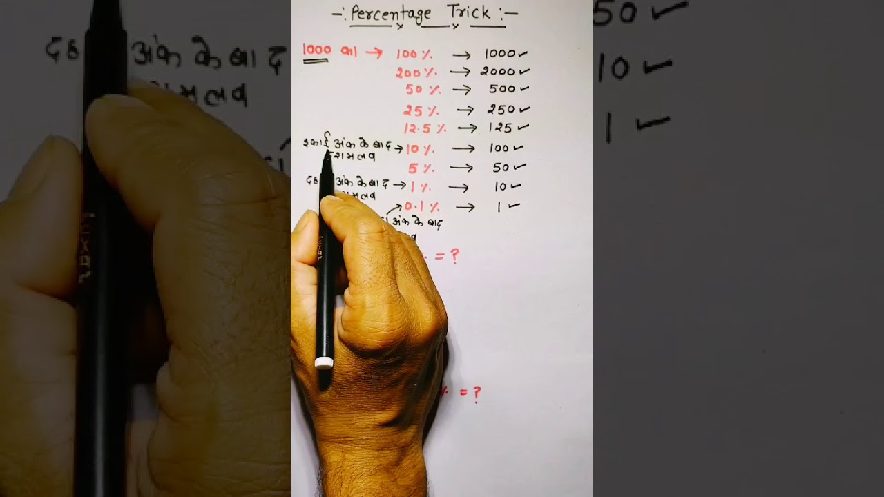 TRICKY MATHS, FAST CALCULATION, PERCENTAGE CALCULATION TRICK