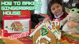 How to Make a Target Gingerbread House Kit for Christmas! Build it with us!  #wondershop