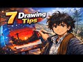 7 Drawing Tips #drawing #painting #art #artist #viral #video #viralpainting #drawingtips #7tips