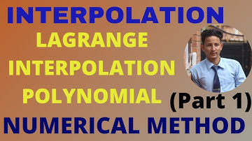 Interpolation | Lagrange Interpolation Polynomial in Nepali | (Part 1) | Lagrange interpolation |