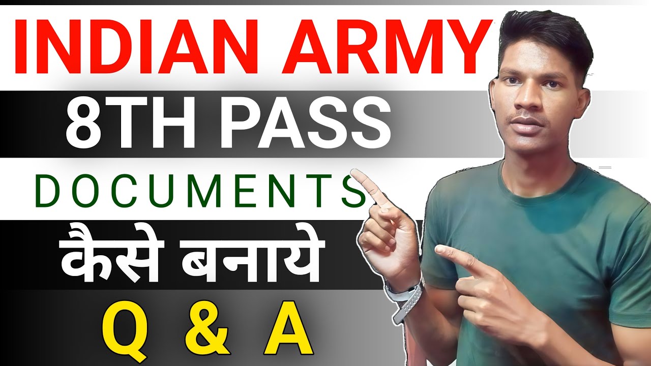 8TH PASS DOCUMENT KAISE BANAYE | Indian Army 8th Pass Jobs 2025 | Q&A