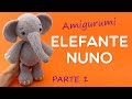 Elefante Nuno Parte 1 - Amigurumi Passo a Passo por Glê Negri