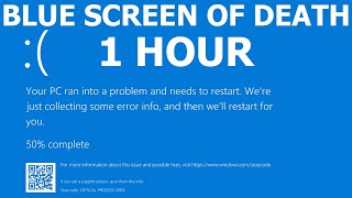 Windows 10 Blue Screen of Death REAL COUNT BSOD 1 hour 4K Resolution