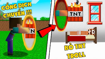 NOOB TROLL MK GAMING BẰNG CỔNG DỊCH CHUYỂN TRONG MINECRAFT (Huy Noob Minecraft)