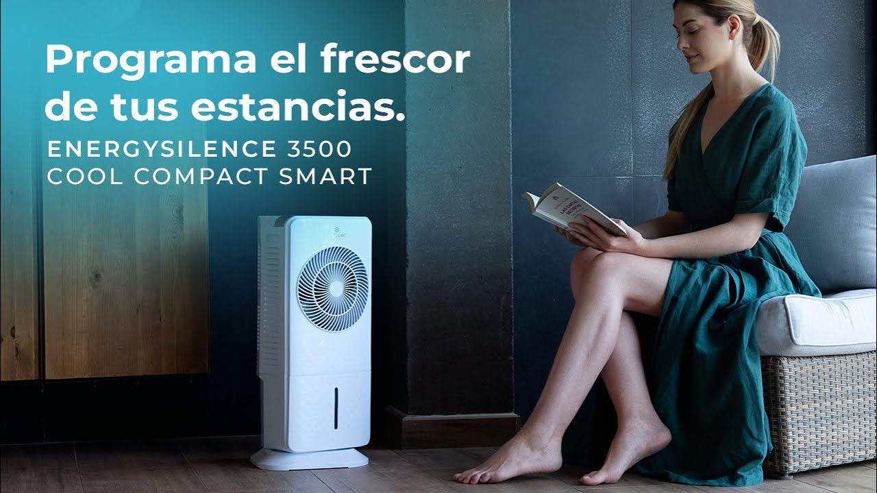 Climatizador evaporativo EnergySilence 3500 Cool Compact Smart, control remoto y 3 velocidades.