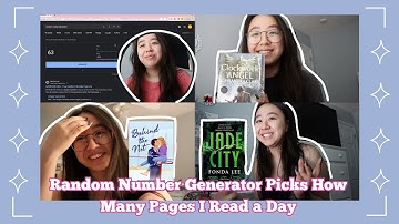 🪩🪻🌟Letting a Random Number Generator Pick How Many Pages I Read a Day 📖🌟🧃