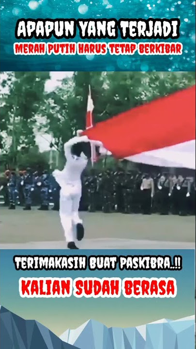 Viral‼️Hampir aja terbalik || Apapun yang terjadi Bendera merah putih harus tetap berkibar#shorts