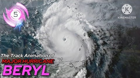 The Track Animation of Major Hurricane Beryl (2024)