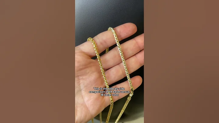 14K and 18K 3.3MM Saint Franco. Check out the Color difference! #saintsgold