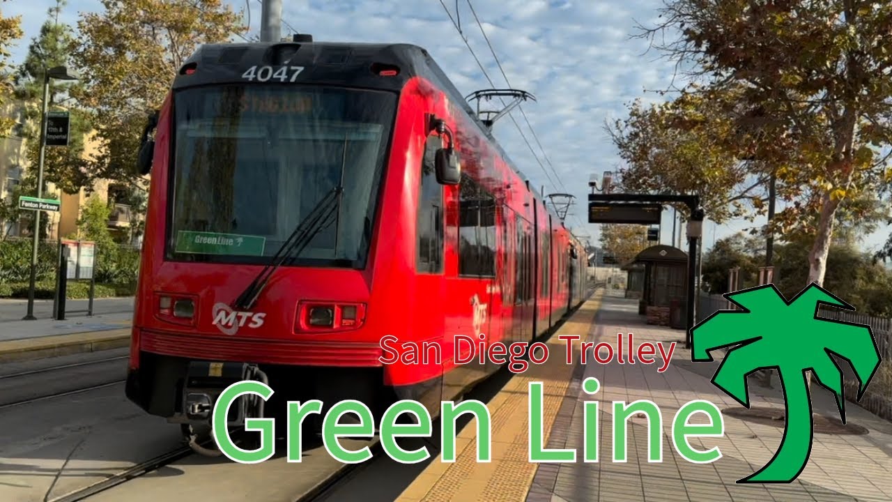 San Diego Green Line Light Rail Trains At Fenton Parkway Station YouTube san-diego-green-line-light-rail-trains-at-fenton-parkway-station-youtube