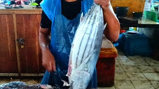 The Skill Of Cutting Small Skipjack Tuna Which Is Very Unique And Fastest