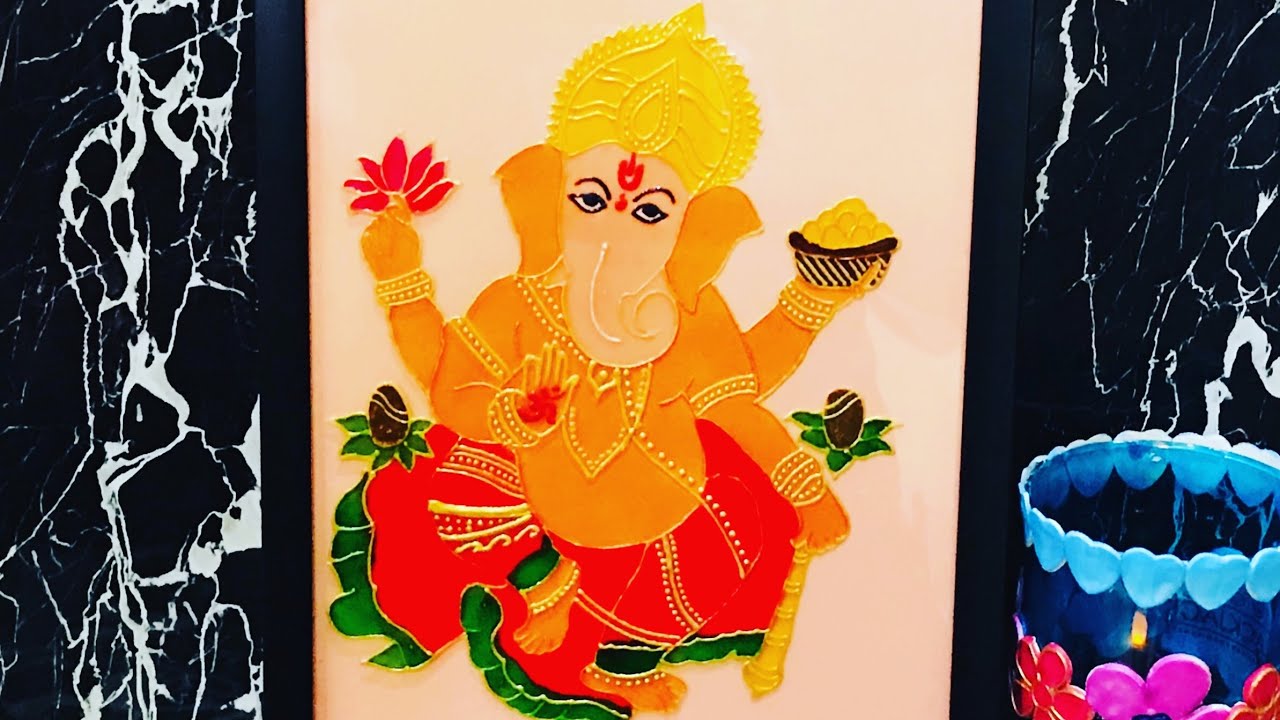 GANESHA GLASS PAINTING YouTube