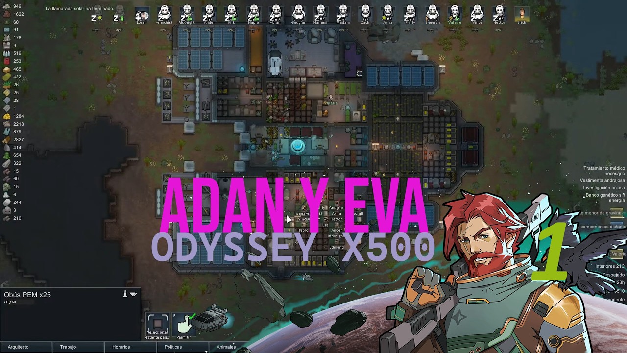 Eva Core Rimwolrd RIMWORLD Adan y Eva ODYSSEY X500 Dia 1 - YouTube
