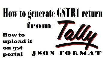 How to generate GST return from tally and upload it on gst portal
