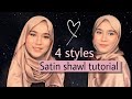 Satin or chiffon shawl tutorial (4 styles)