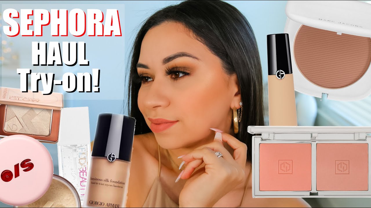 SEPHORA HAUL TRY-ON | TRYING ON NEW MAKEUP FROM SEPHORA HAUL ! - YouTube