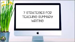 How to teach summary writing