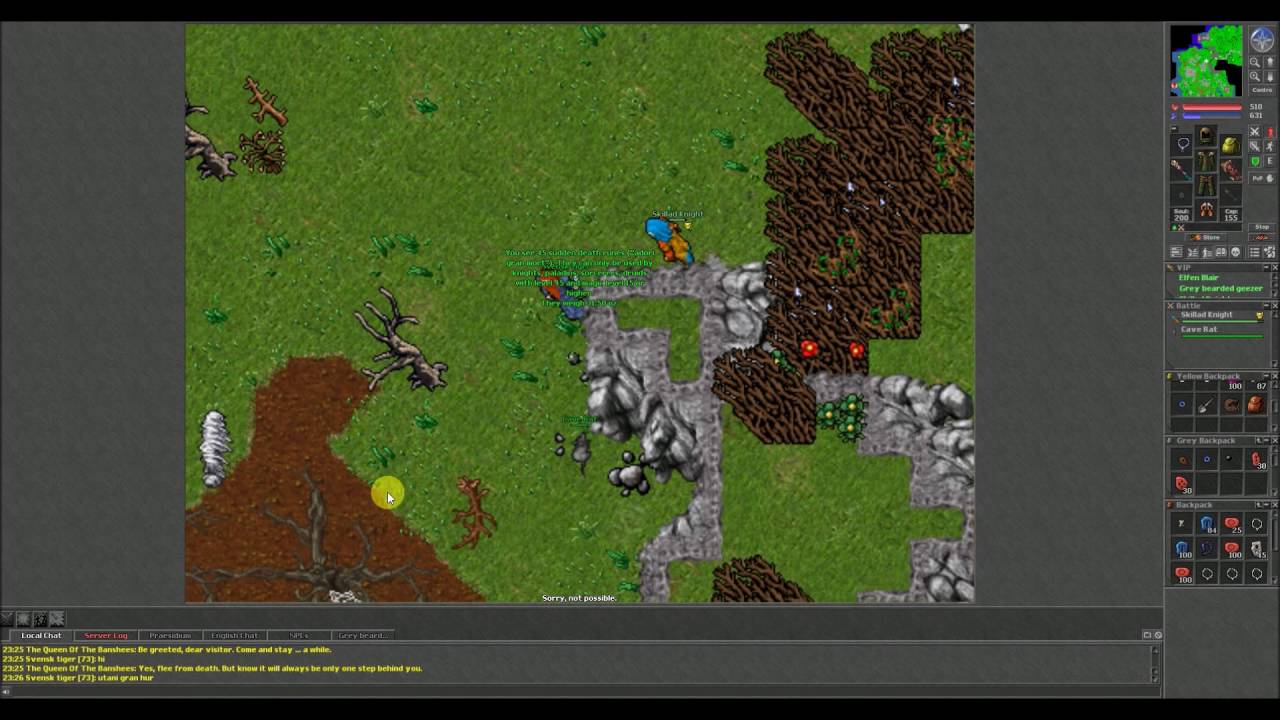 Tibia - The Queen of the Banshee quest - YouTube