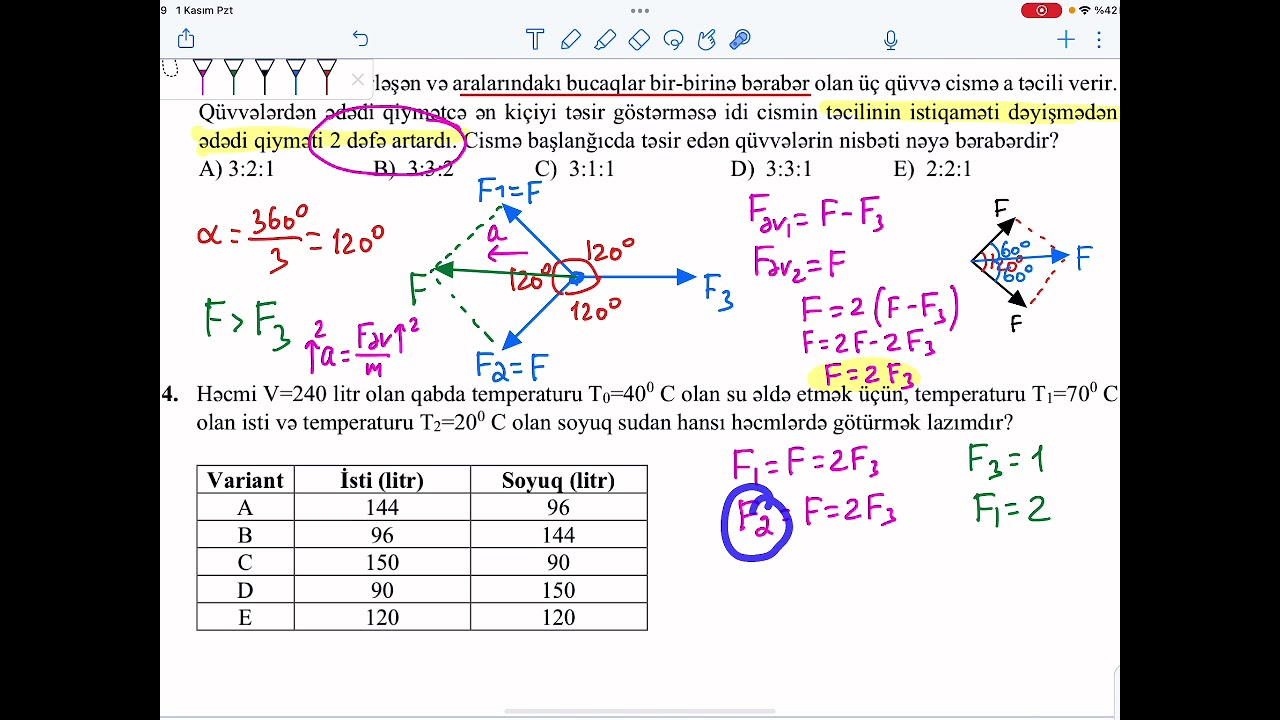 Respublika Fizika Olimpiadası məktəb turu 8-9 cu sinif suallarının izahı.