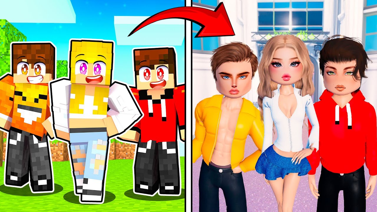 МЫ ИГРАЛИ В ОДЕВАЛКИ, ЧТОБЫ ВПЕЧАТИТЬ с ПАТИ, СЕБЕК в Minecraft!