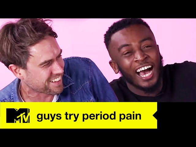 Guys Try Period Pain: Oh my god, I can't breathe!