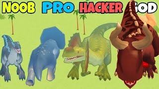 NOOB vs PRO vs HACKER vs GOD in Dino Evolution