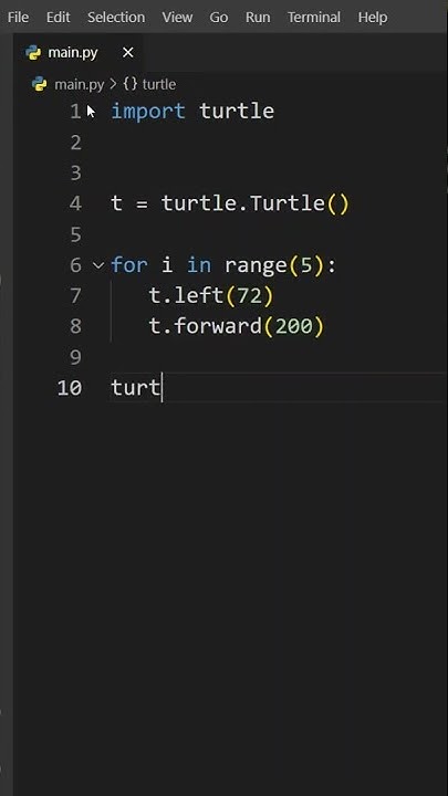 How to draw a pentagon using turtle in Python - YouTube
