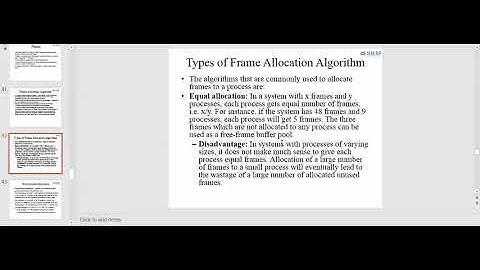18CSC205J Frame allocation algorithm