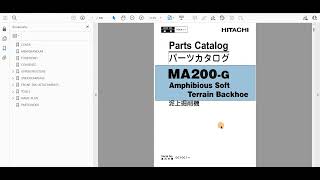 Hitachi MA200-G Amphibious Soft Terrain Backhoe Parts Catalog screenshot 1