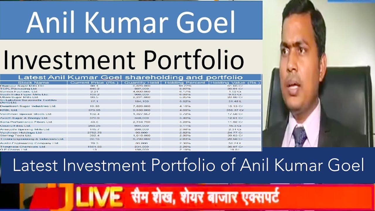 Anil Kumar Goel latest Multibagger stock portfolio list | Fairstock | Shams Sheikh