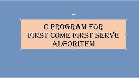 C Code for FCFS algorithm