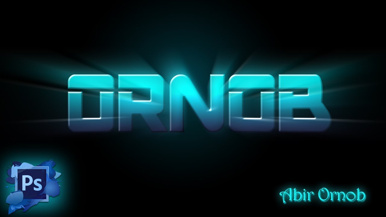 Logo Design - Light Burst Text Effect – Photoshop CC Tutorial – For