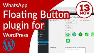 How to add WhatsApp chat button on your WordPress website with this WhatsApp Floating Button plugin