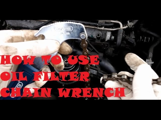 Best Way to Remove Stuck Oil Filter - How to Use Chain Wrench 