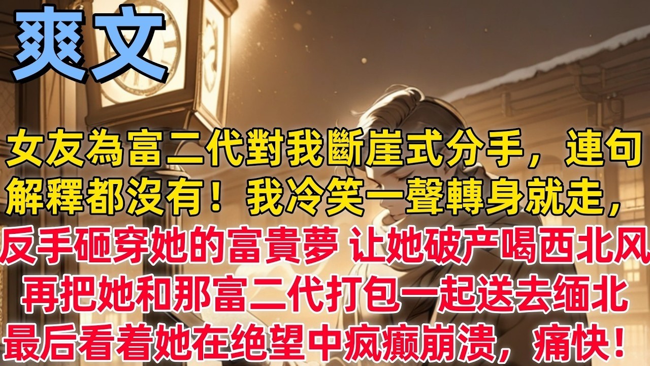 【復仇爽文】女友為富二代對我斷崖式分手，連句解釋都沒有！我冷笑一聲轉身就走，反手砸穿她的富貴夢，讓她破產喝西北風，再把她和那富二代打包一起送去緬北，最後看着她在絕望中瘋癲崩潰，大快人心！
