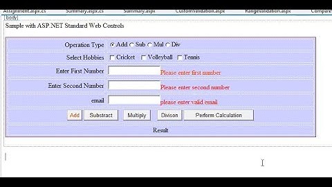 ASP.NET Validation Controls Part 2