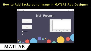 How to Add Background Image in MATLAB App Designer (English)