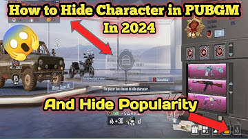 How to Hide Character in PUBGM in 2024 | hide popularity | lock your profile in Bgmi and PUBG M |