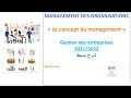 Management des organisations le concept du management ofppt