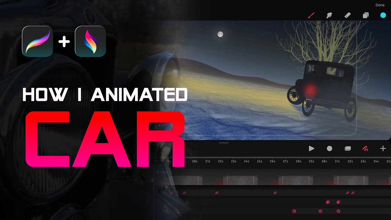 How I animated Car on Procreate Dreams by @enrirdf - YouTube