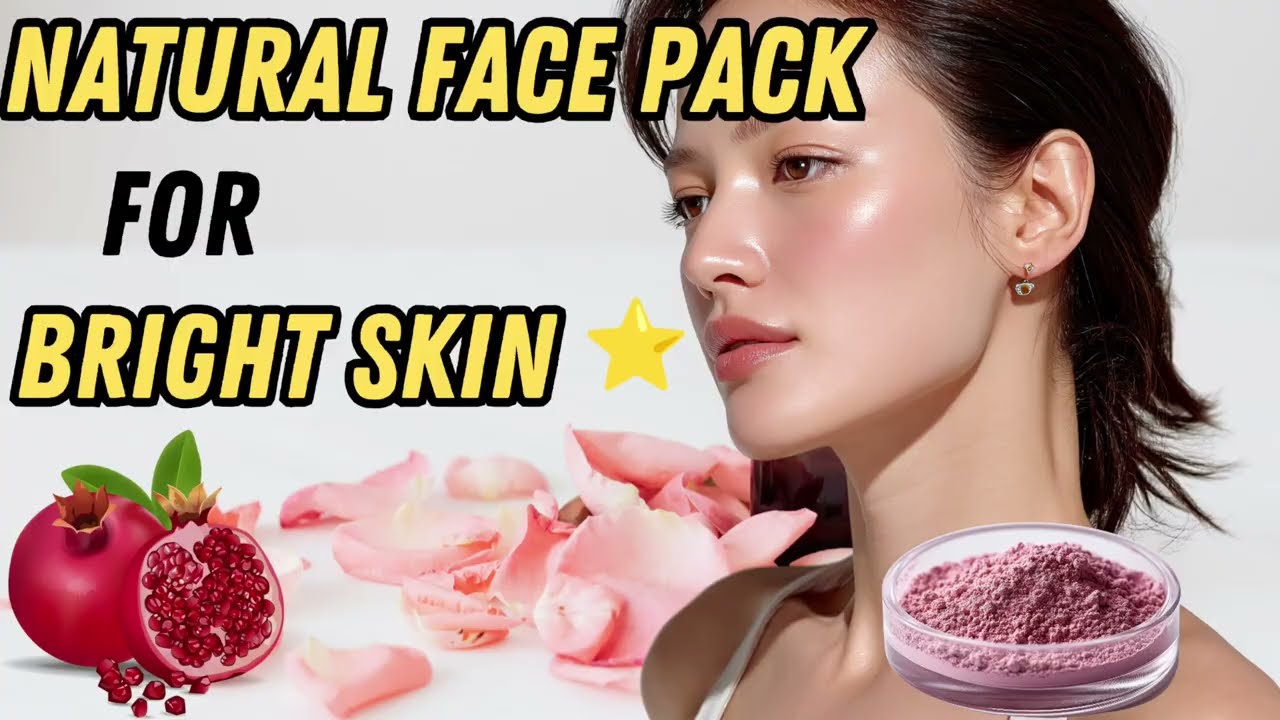 Instant Glow: Pomegranate + Rose Powder Face Pack DIY | Skincare