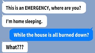 【Apple】My husband left my 7year old daughter at home alone and the house caught fire... but guess...