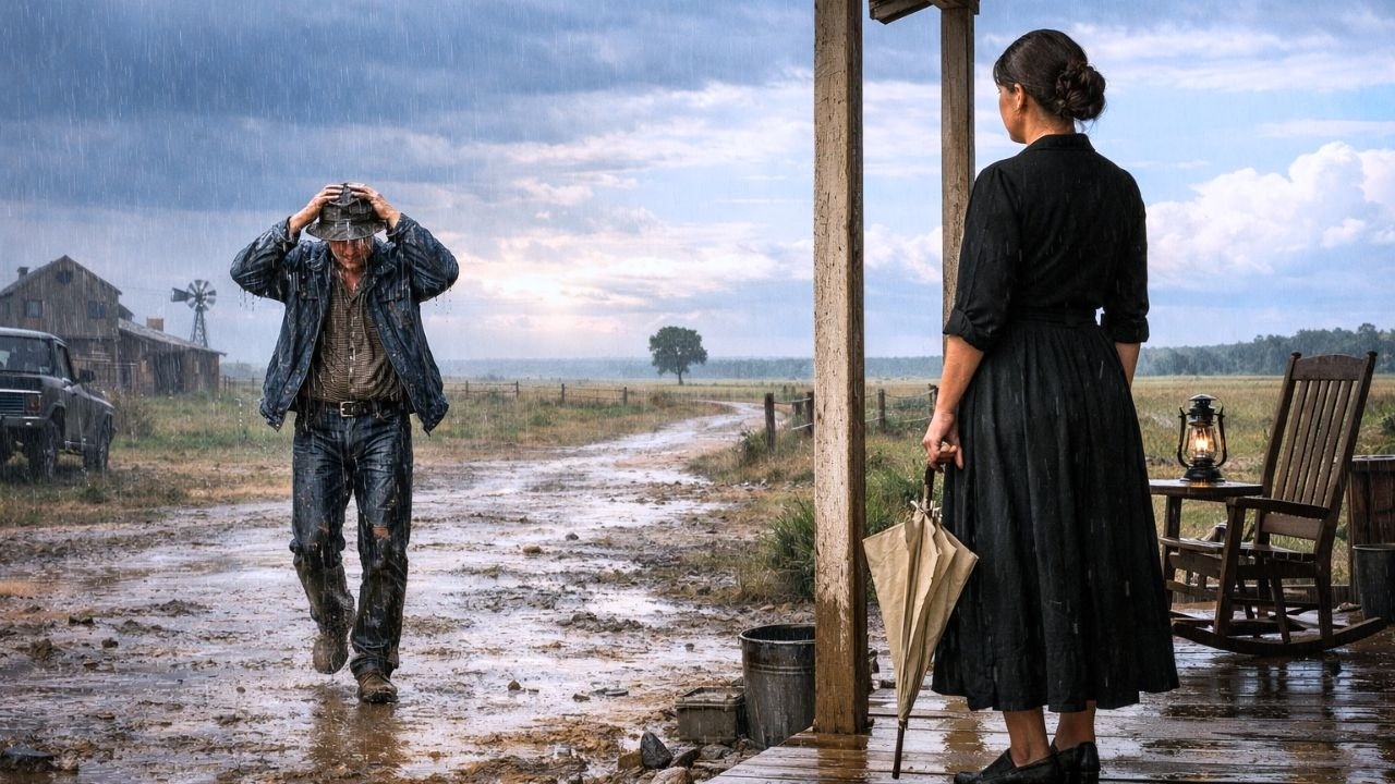 FAZENDEIRO SOLTEIRO ESTAVA PERDIDO NA CHUVA... ATÉ UMA VIÚVA SOLITÁRIA OFERECER ABRIGO A ELE...